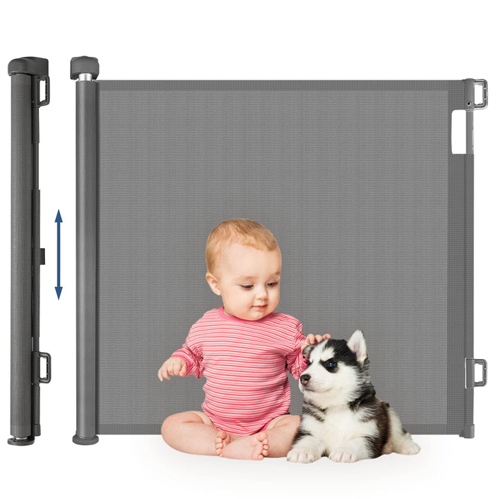 HollyHOME Treppenschutzgitter Ausziehbar 0-180cm, Extra Breit Babygitter, Einhandbedienung, Türschut