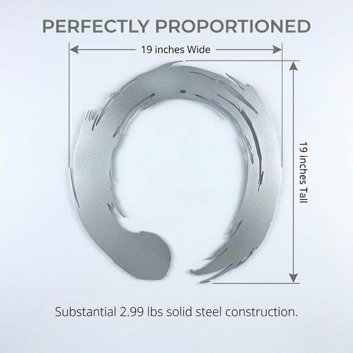 iwa concept Enso Zen Kreis Metall Wandkunst | Wanddekoration für Wohnzimmer | Bürodekoration | Neuja
