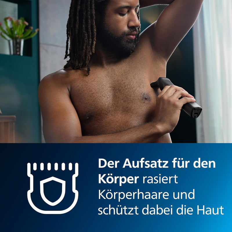 Philips Multigroom Series 9000, 13-in-One-Barttrimmer und Haarschneider inkl. OneBlade,  für Gesicht