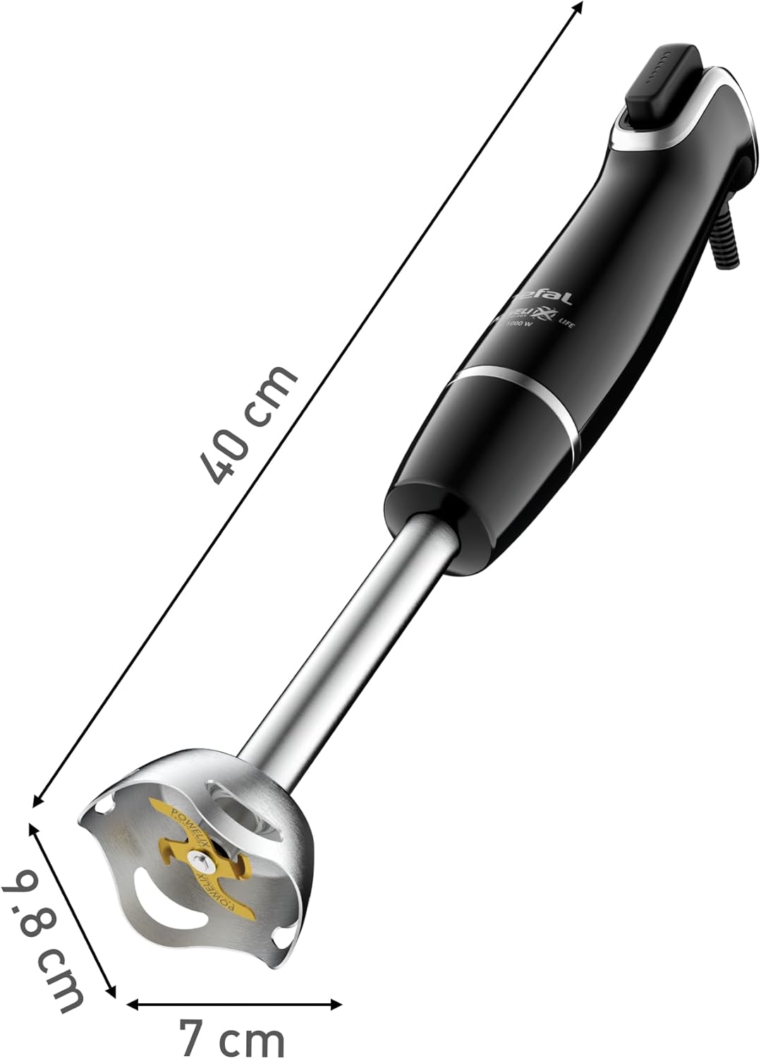 Tefal HB94L8 Infinyforce Stabmixer, XL 5 in 1 Zerkleinerer Kompaktzerkleinerer Schneebesen, Messbech