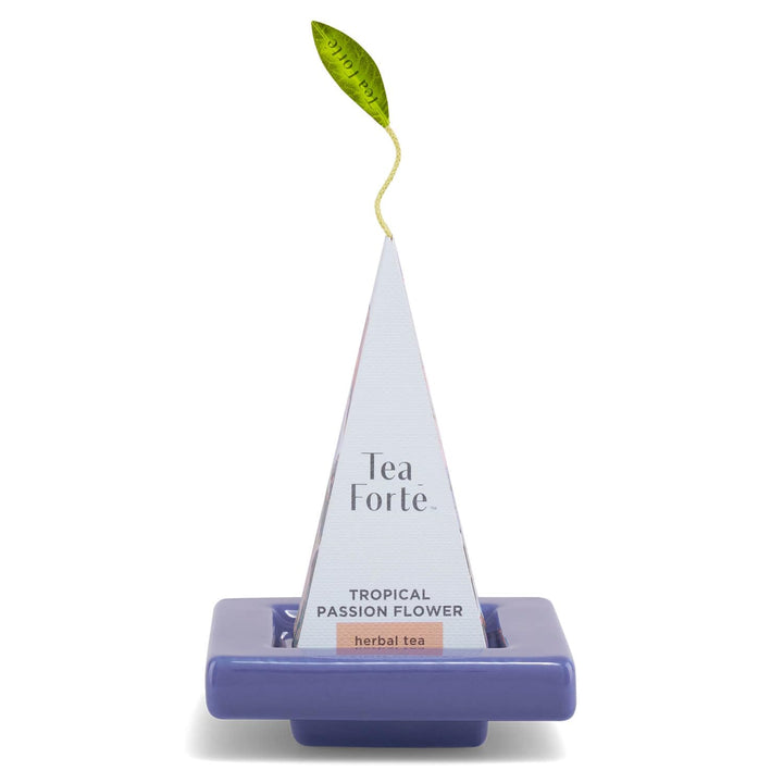 Tea Forte Geschenk-Set mit Kaffeetasse, Teetablett und 10 handgefertigten Pyramiden-Tee-Ei (Demoisel