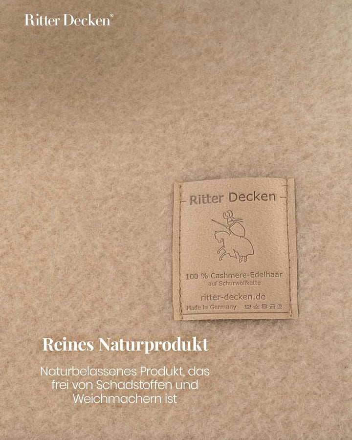 Ritter Decken Kaschmirdecke „Cashmera 150 x 200 cm Creme (ungefärbt) 100% Kaschmir (Natur). Wolldeck