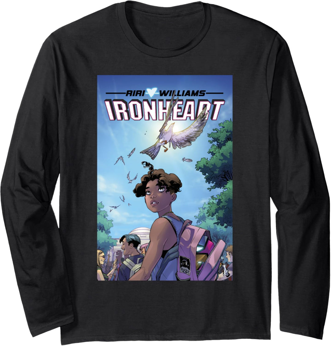 Marvel Ironheart Riri Williams Comic Cover Langarmshirt