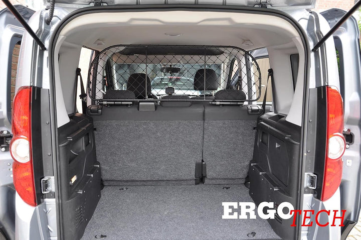 ERGOTECH Trennnetz Trenngitter kompatibel mit FIAT Doblò, RDA100-XXL, für Hunde und Gepäck