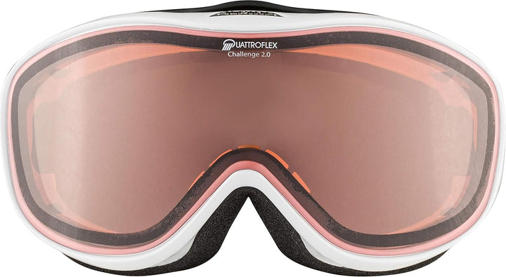 ALPINA Unisex Skibrille Skibrille (1er Pack) Einheitsgrösse Weiss, Einheitsgrösse Weiss