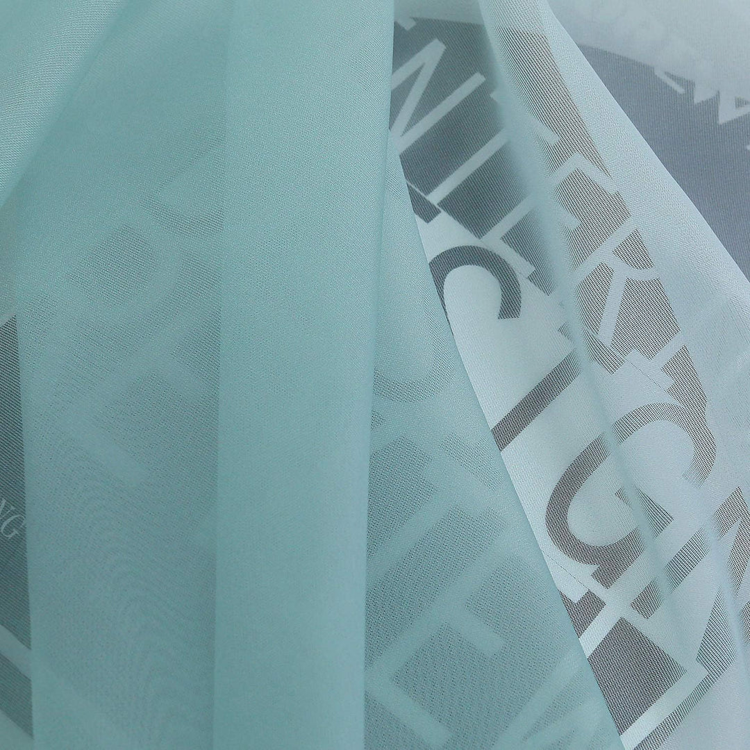 HongYa 2er-Pack Farbverlauf Gardinen Transparenter Voile Vorhänge Schals mit Kräuselband H/B 245/140