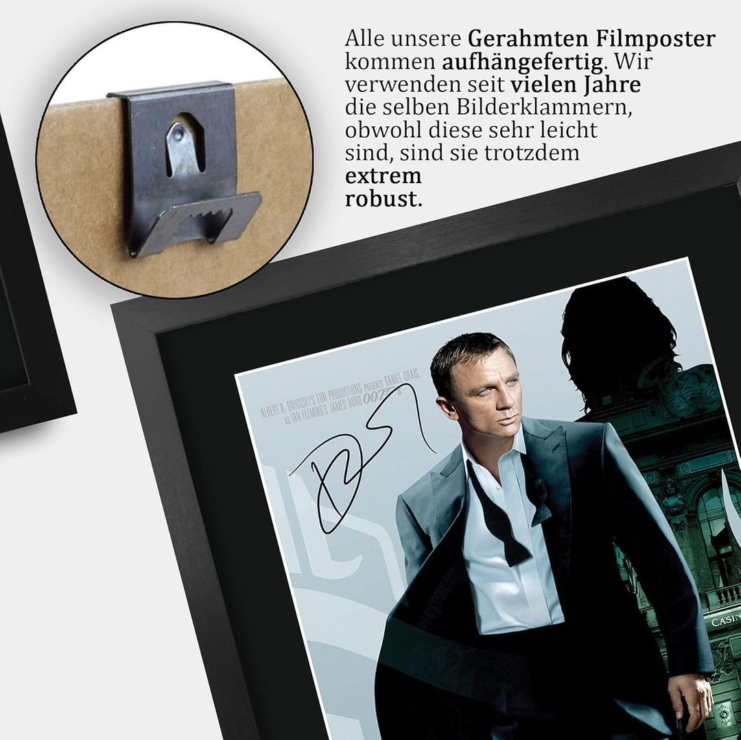 HWC Trading A3 FR James Bond - Casino Royale Movie Poster Daniel Craig Signed Geschenk GESTALTET A3