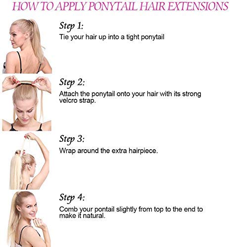 SEGO Pferdeschwanz Haarteil Echthaar Zopf Clip in Ponytail Extension Haar Haarverlängerung Hair Piec