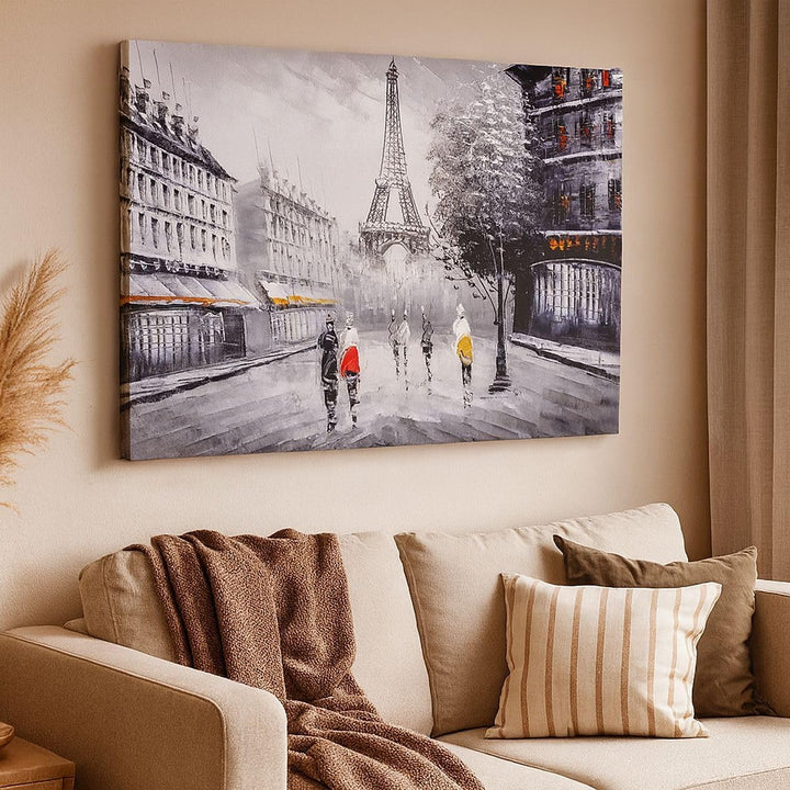 Bilder auf Leinwand 100x70cm Leinwandbild Architektur Paris Eiffle Frankreich Gross Wanddeko Bild Sc