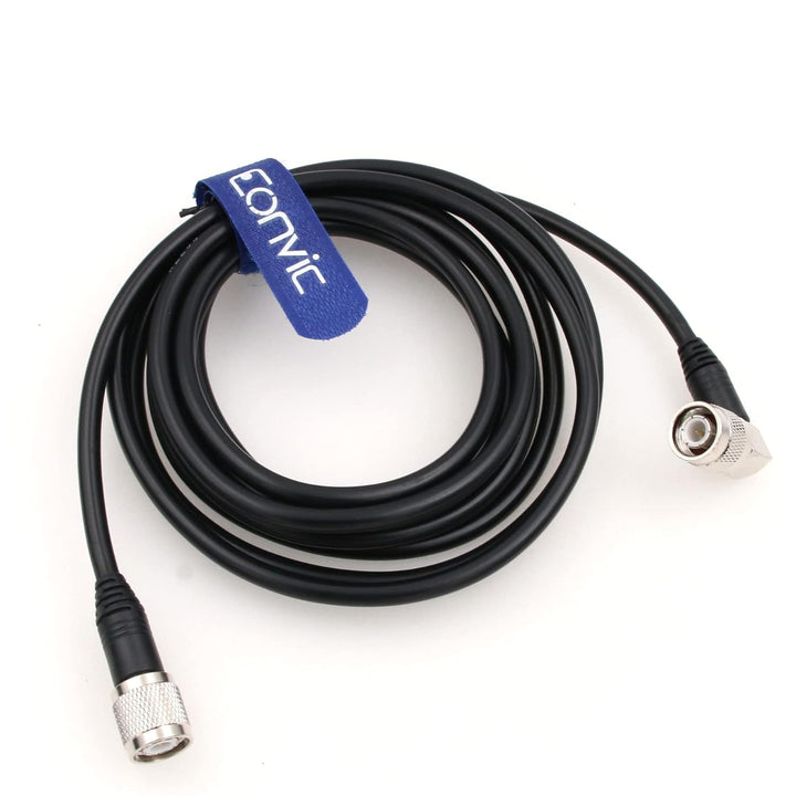 Eonvic GPS Antennenkabel Schwarz TNC zu TNC 90 Grad Flexibles Koaxialkabel RG223 für GNSS/GPS Empfän