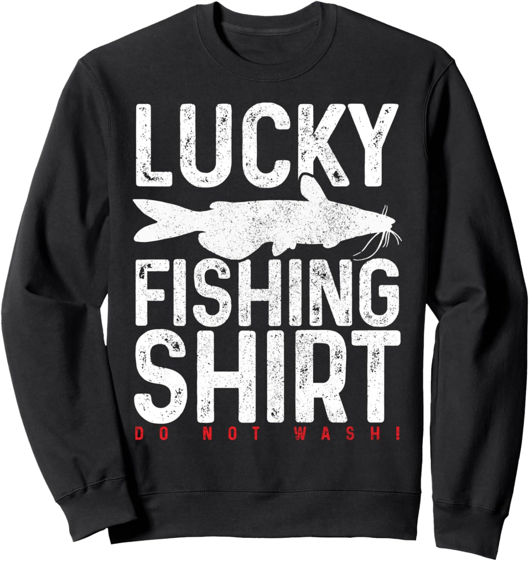 Wels Angeln Glücksbringer Angler Geschenk Sweatshirt