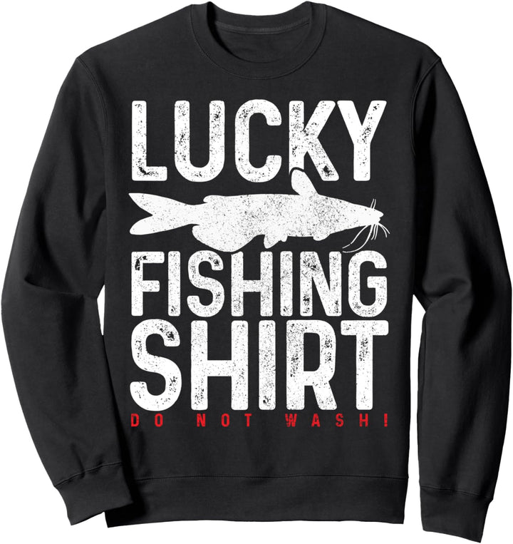 Wels Angeln Glücksbringer Angler Geschenk Sweatshirt