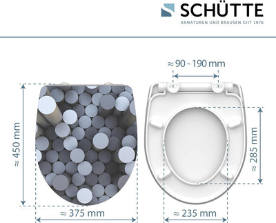 Schütte WC-Sitz ROUND DIPS mit Absenkautomatik, Hochglanz-Toilettendeckel mit Motiv und Schnellversc