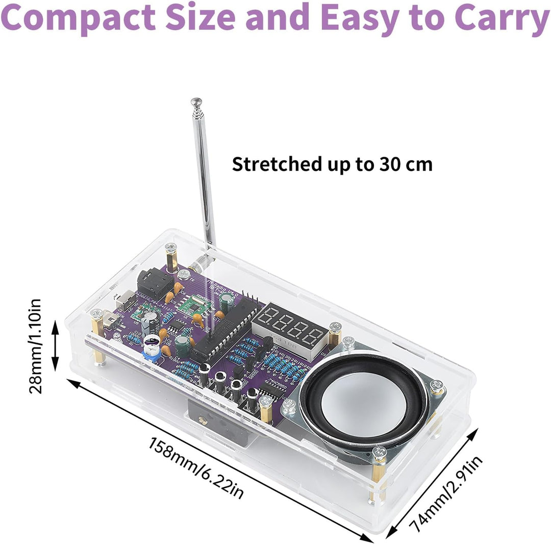 Heemol FM Radio Löt Bausatz, DIY Radio Kit mit Digital Display, Lötübungs-Set für Erwachsene und Anf