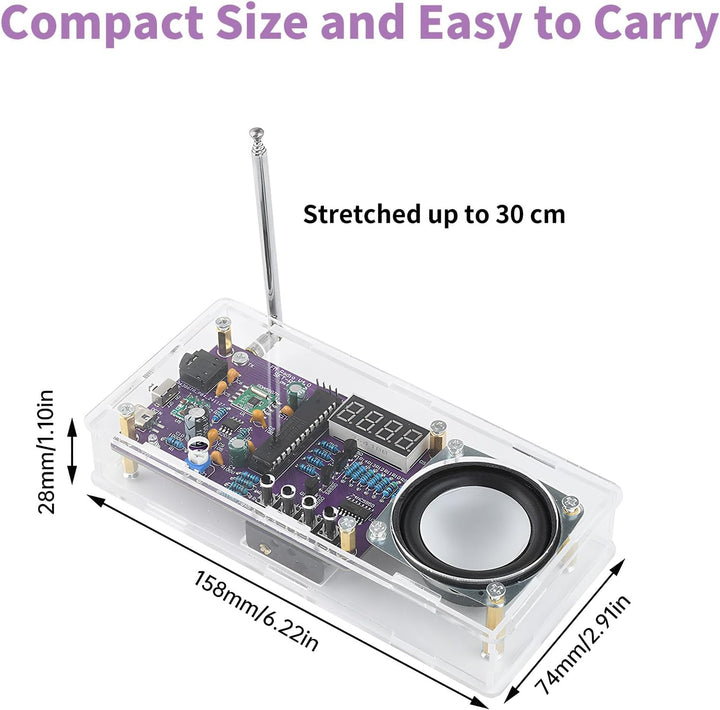 Heemol FM Radio Löt Bausatz, DIY Radio Kit mit Digital Display, Lötübungs-Set für Erwachsene und Anf