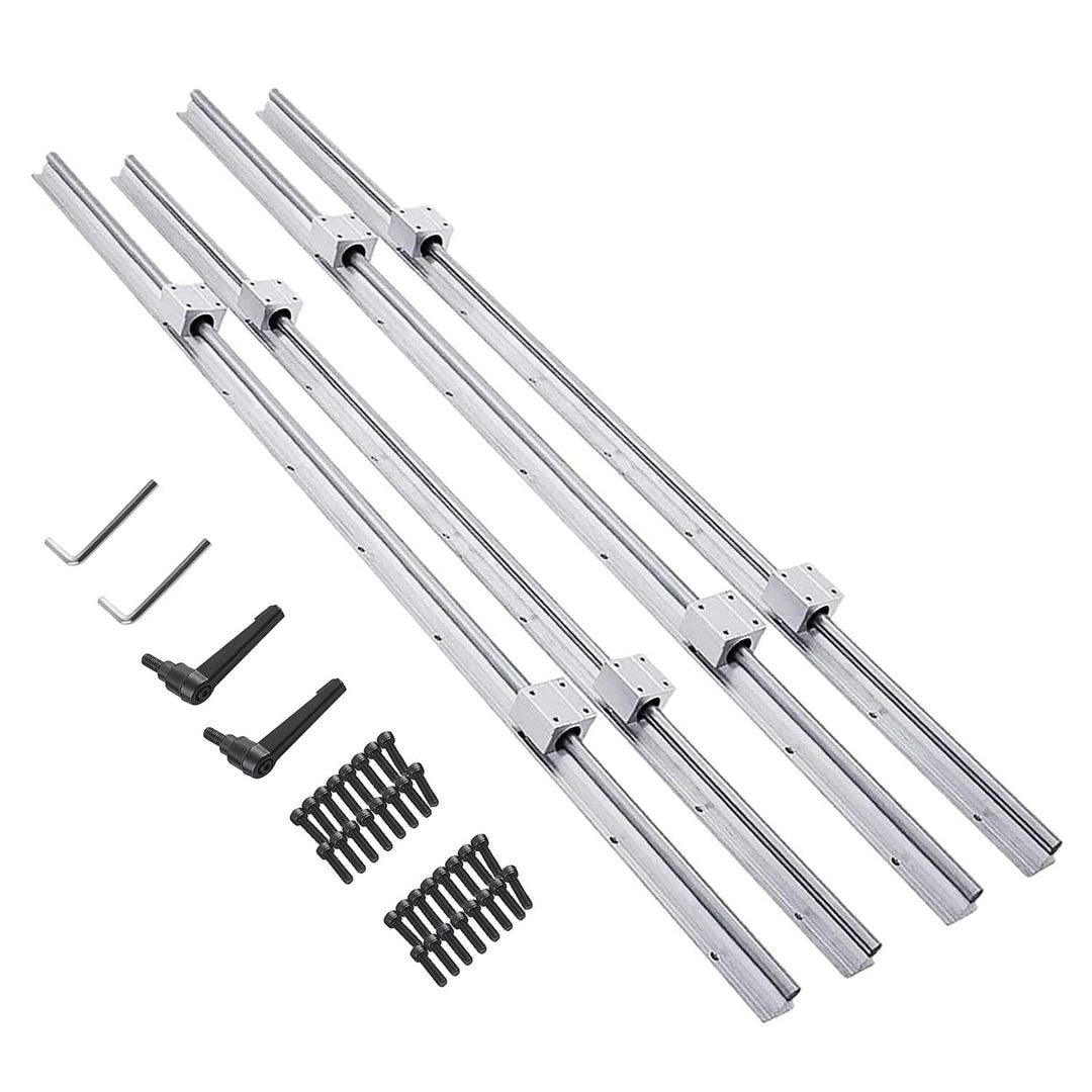 CNCMANS Linearführung 4 Stücke SBR20-1000mm Führungsschiene und 8 Stücke SBR20UU Schiebeblock bearin