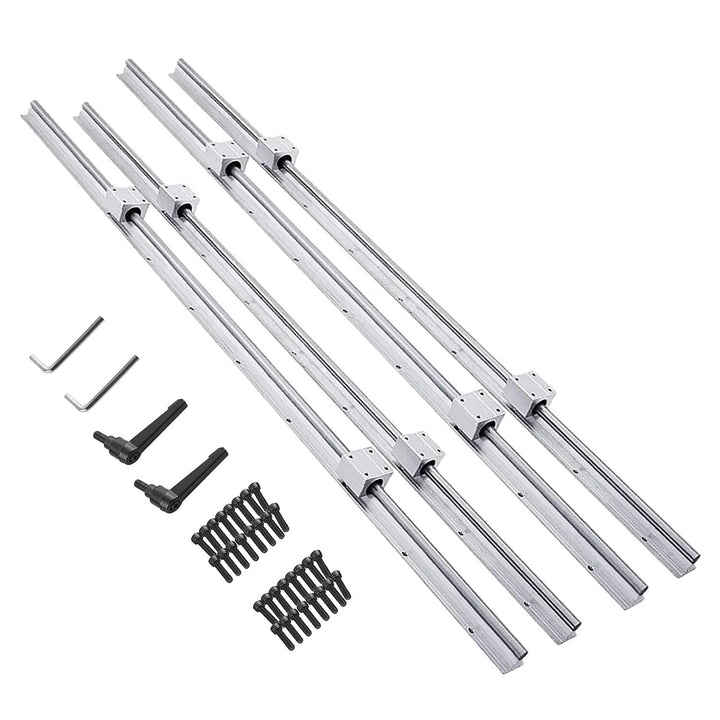 CNCMANS Linearführung 4 Stücke SBR16-1500mm Führungsschiene und 8 Stücke SBR16UU Schiebeblock bearin