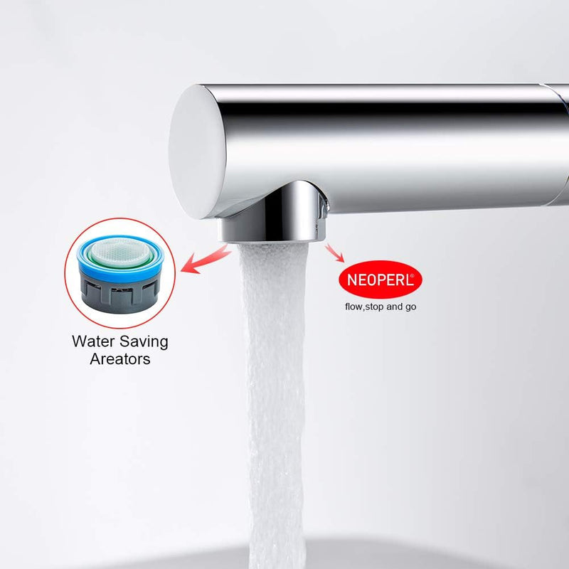 IBERGRIF Wasserhahn Bad Hoch- Waschtischarmatur (Armatur mit Hoher Auslauf 229mm und 360° Drehbar),