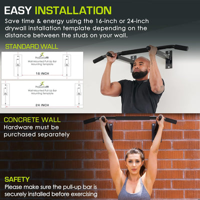 ProsourceFit Doorway Mount, Foldable, Multi-Grip, Multi-Grip Lite and Wall-Mounted Pull Up/Chin-Up B