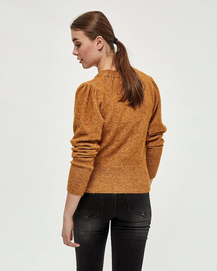 Desires Damen GEA Cardigan Strickjacke XXL 5835m Buckthorn Brown Mel, XXL 5835m Buckthorn Brown Mel