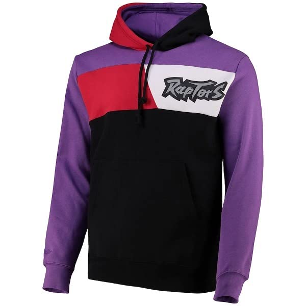 Mitchell & Ness Toronto Raptors Color Blocked NBA Fleece Hoodie, M
