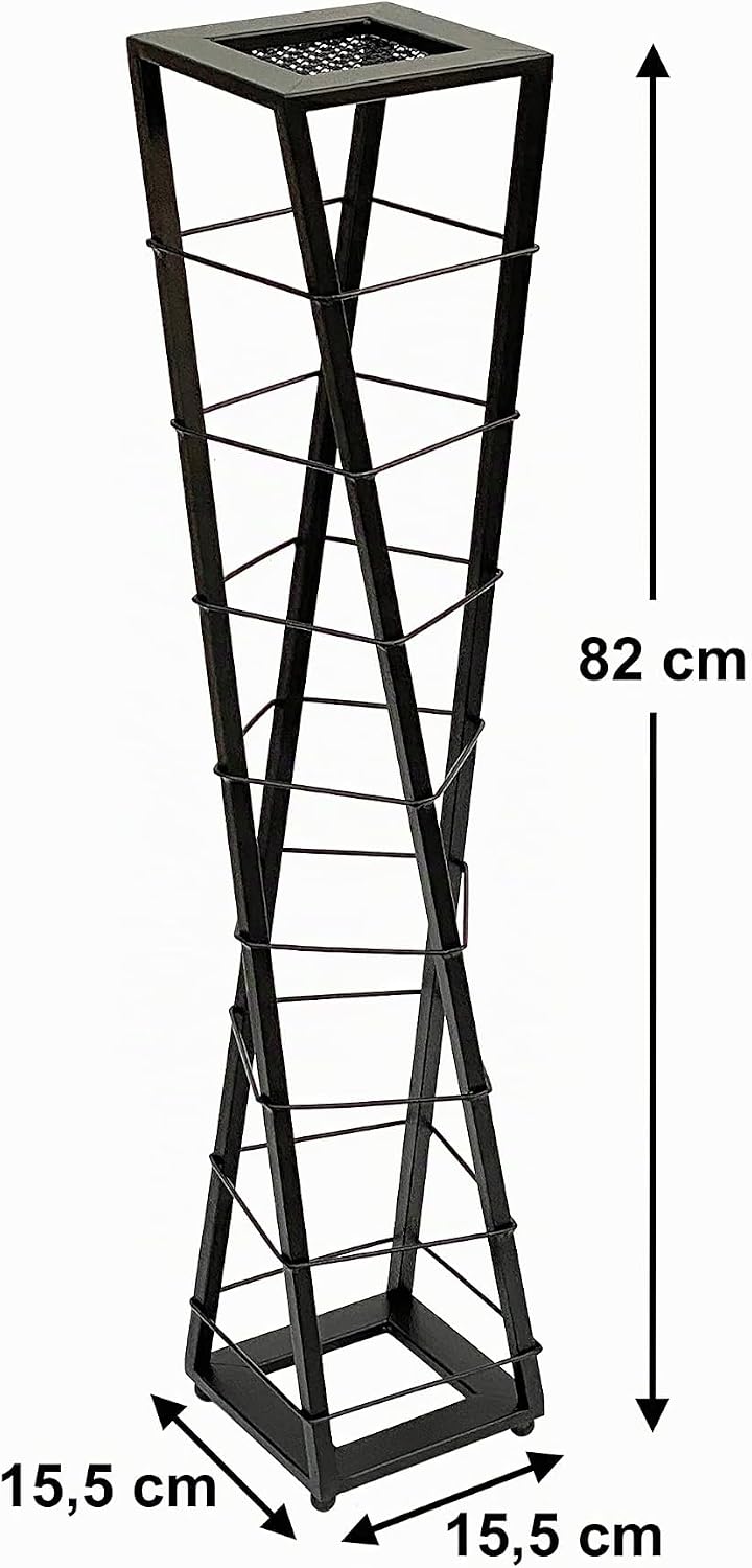 DanDiBo Design Weinregal Metall Schwarz Blumensäule Esperanza 80 cm Flaschenregal Stehend Flaschenst