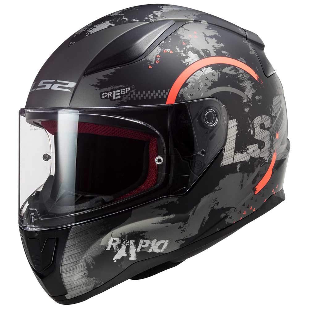 LS2 Motorradhelm Rapid Circle XL Schwarz/Orange, XL Schwarz/Orange