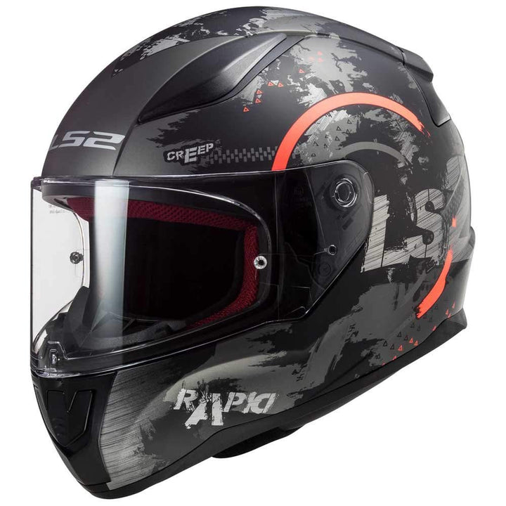 LS2 Motorradhelm Rapid Circle XL Schwarz/Orange, XL Schwarz/Orange