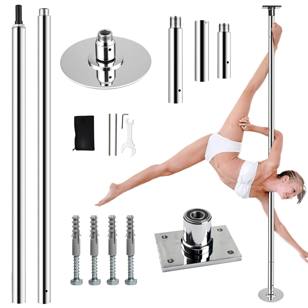 PRIOR FITNESS Permanente Tanzstange mit Fester Platte Tanzstange für Zuhause Tanzstange mit Deckenha