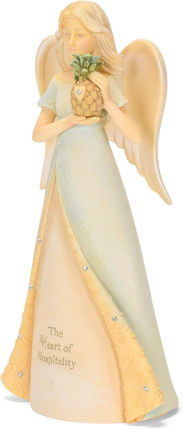 Enesco Foundations Engel Heart of Hospitality, 18 cm, Mehrfarbig