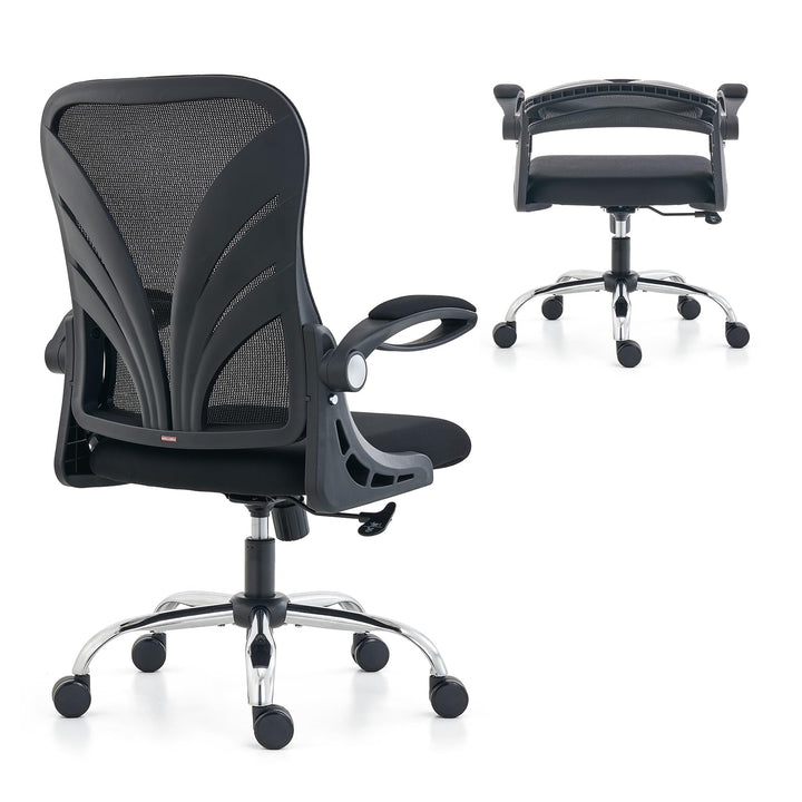 HOLLUDLE Ergonomischer Bürostuhl mit Klappbarer Rückenlehne, Schreibtischstuhl mit Erweitertem Sitz(