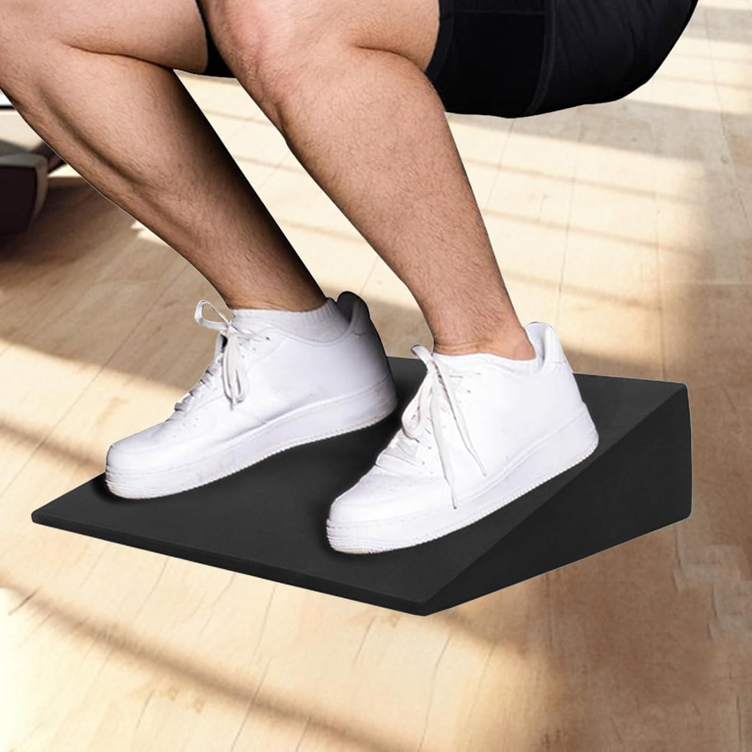 Squat Wedge, Non Slip Yoga Slant Board, High Density Foam, 12.8x11.81x3.54 Inches, Stretching Equipm