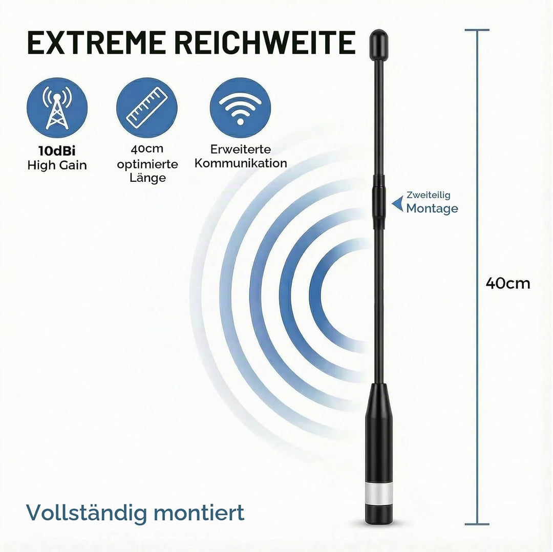 868MHz Meshtastic LoRa Antenne 10dBi High Gain, 40cm Langstrecken SMA Stecker Omni Whip für He ltec