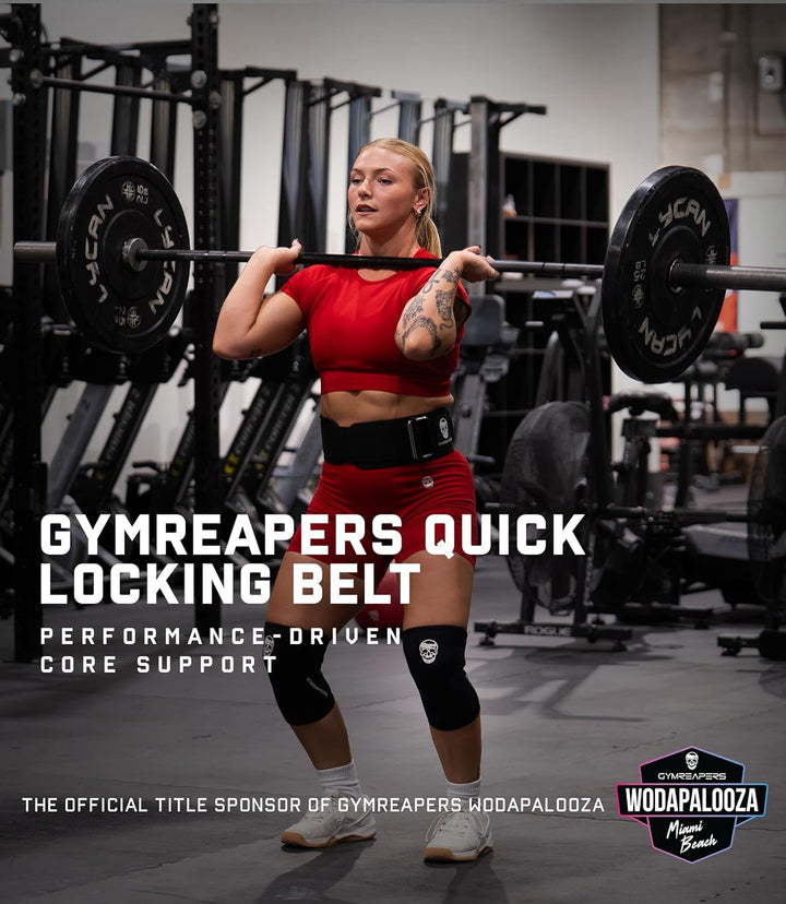 Gymreapers Schnellverschluss-Gewichthebergürtel für Bodybuilding, Kraftdreikampf, Cross-Training – 4