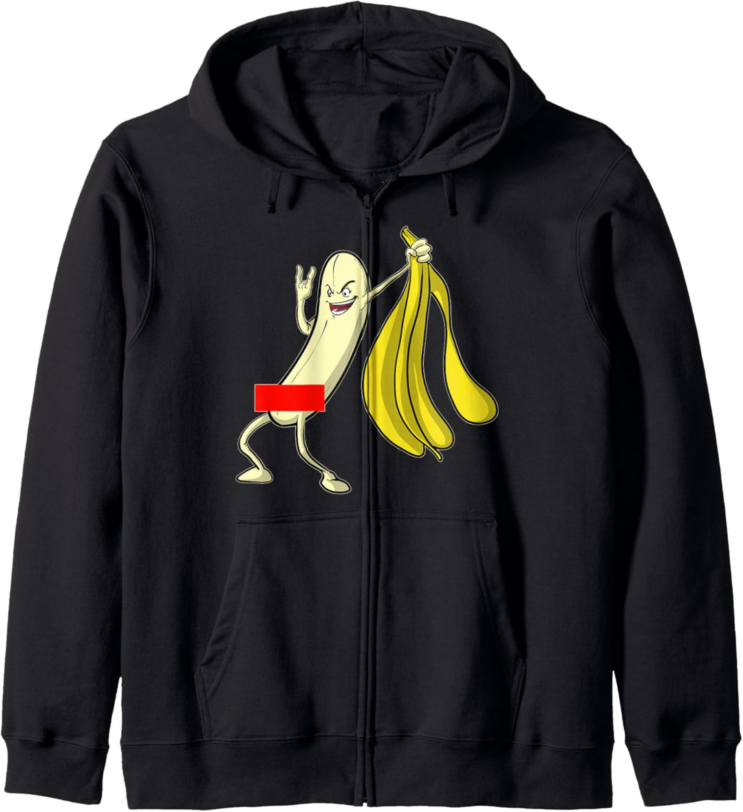 Bananen-Striptease-Zensur Nackter Cartoon Lustiger Kapuzenjacke