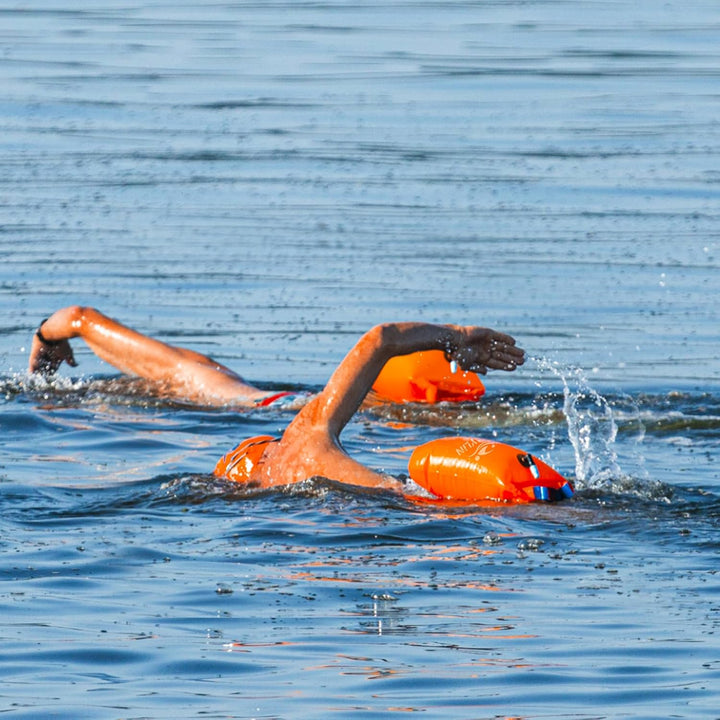 Schwimmboje - 20L Orange, Boje Schwimmen für Erwachsene und Kinder, Trockensack Gute Sicherheit beim