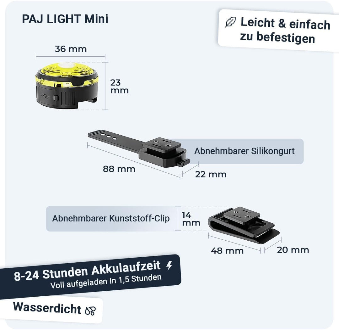 PAJ GPS Tracker 4G Mini für Hunde - inkl. 3 Monate Premium Zugang + MINI LED-Licht, Weglaufalarm+Hun