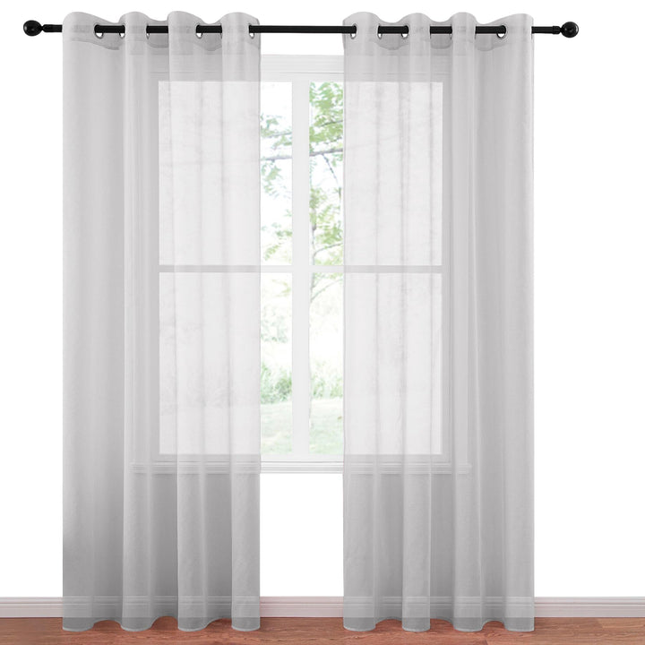 Transluzente Wohnzimmer Gardine, 2 Stück, Moderne Einfarbige Gardinen für Schlafzimmer mit Weichem S