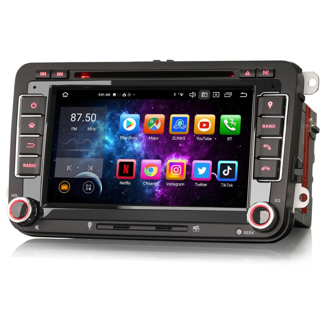 4GB+64GB 8-Kern Android 14 GPS DAB+ Autoradio Für VW Golf 5 Golf 6 Caddy Passat B6 EOS Jetta Touran