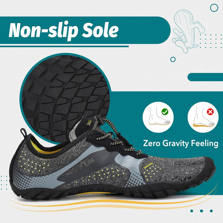 SAGUARO Unisex Barfussschuhe Outdoor Zehenschuhe mit Breite Zehenbox & Zero-Drop Sohle Gr.36-48 36 E