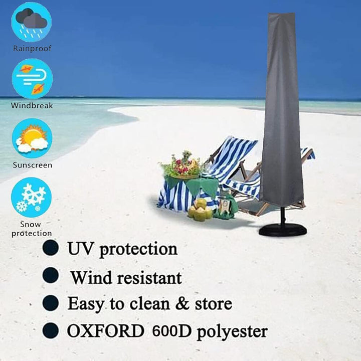 PATIO PLUS Schutzhülle für Sonnenschirme, mit Reissverschluss，Schutzhülle 2 bis 3 M Grosse Sonnensch