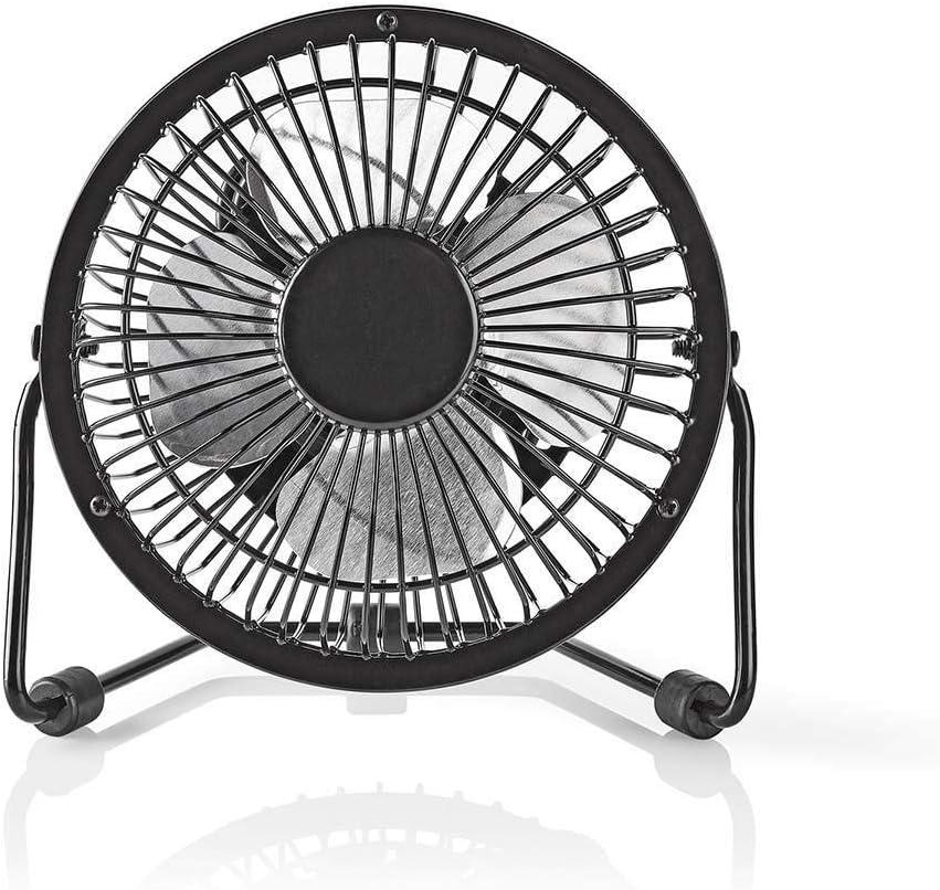 Nedis Mini-Ventilator aus Metall, 10 cm Durchmesser, Futter