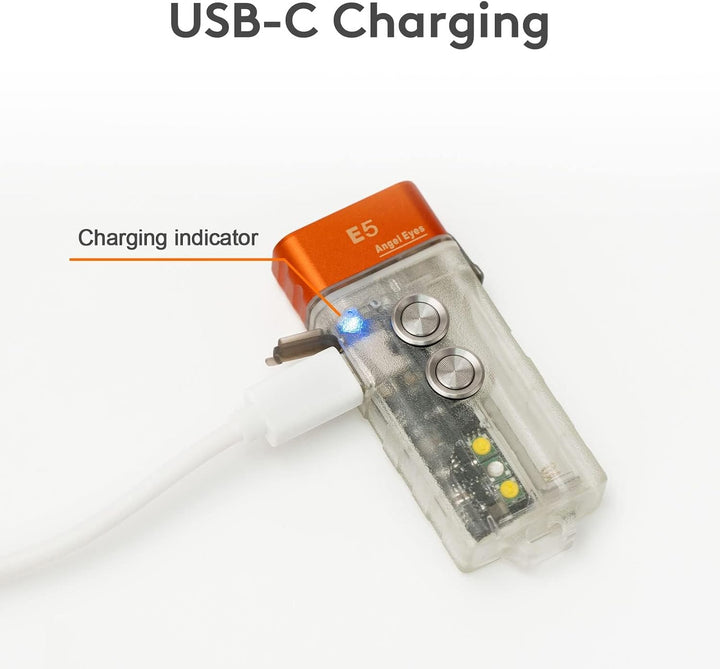 RovyVon E5 Schlüsselanhänger Taschenlampen, USB C wiederaufladbar 4000K High CRI Taschen EDC Taschen