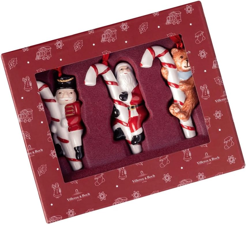 Villeroy & Boch - Nostalgic Ornaments Ornamente Zuckerstange Set 3-teilig Bunt, Ornament, Baumschmuc