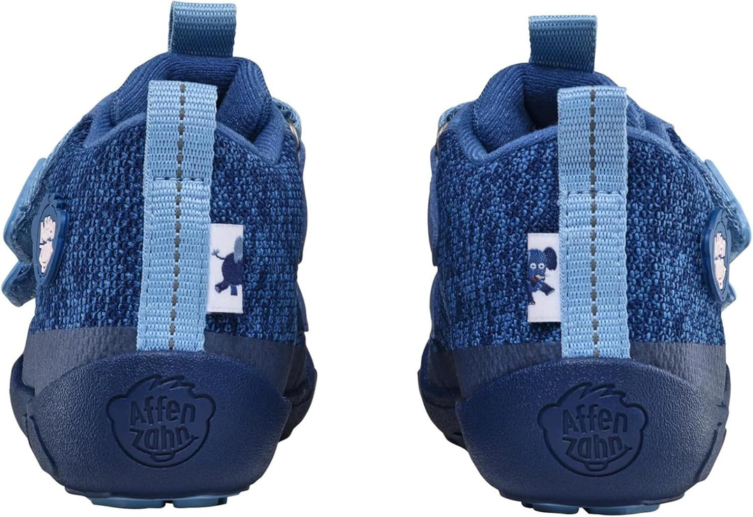 Affenzahn Barfussschuh Baumwolle Lucky Klettverschluss Vegan rutschfest Flexibel Reflektierend für d