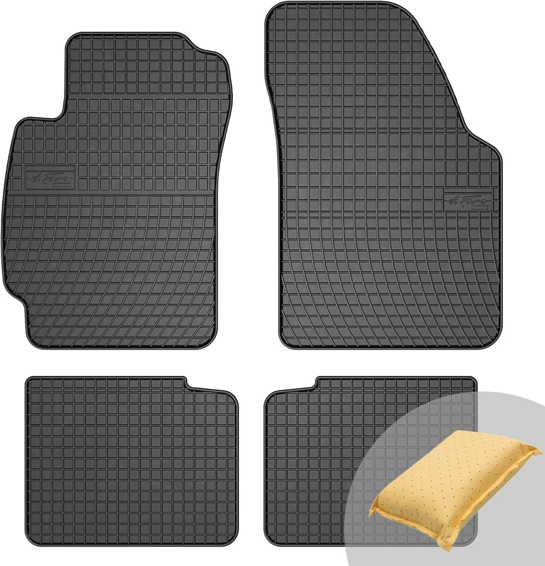 FROGUM EL Toro Gummimatten Ganzjähriges-Set von Autofussmatte Auto Fussmatten für Honda HR-V I 1999-