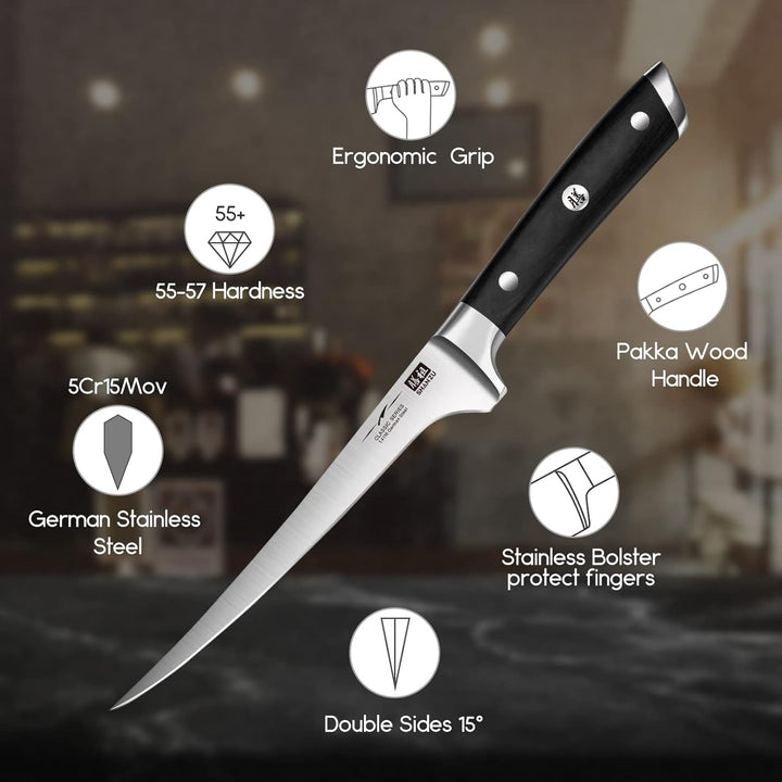 SHAN ZU Damastmesser Kochmesser 67 Schichten Damaststahl Küchenmesser mit G10 Griff 20CM - PRO Serie