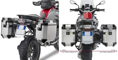 Givi SeitenkofferTräger Stahlrohr für Trekker Outback 40 Grün / Blau / Braun, 40 Grün / Blau / Braun