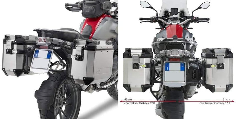 Givi SeitenkofferTräger Stahlrohr für Trekker Outback 40 Grün / Blau / Braun, 40 Grün / Blau / Braun