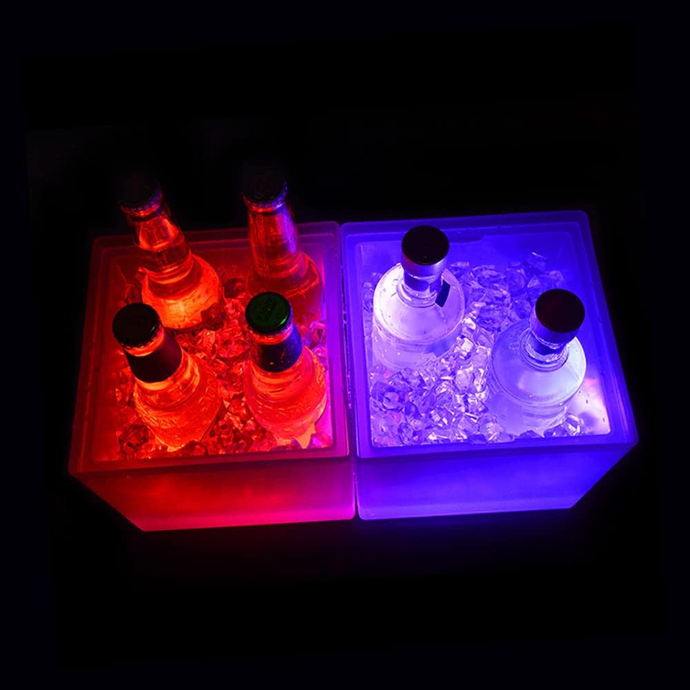 Kavolet LED Ice Bucket 3.5L mit Farbwechsel, Wein- & Sektkühler, wasserdichter Getränkebehälter für